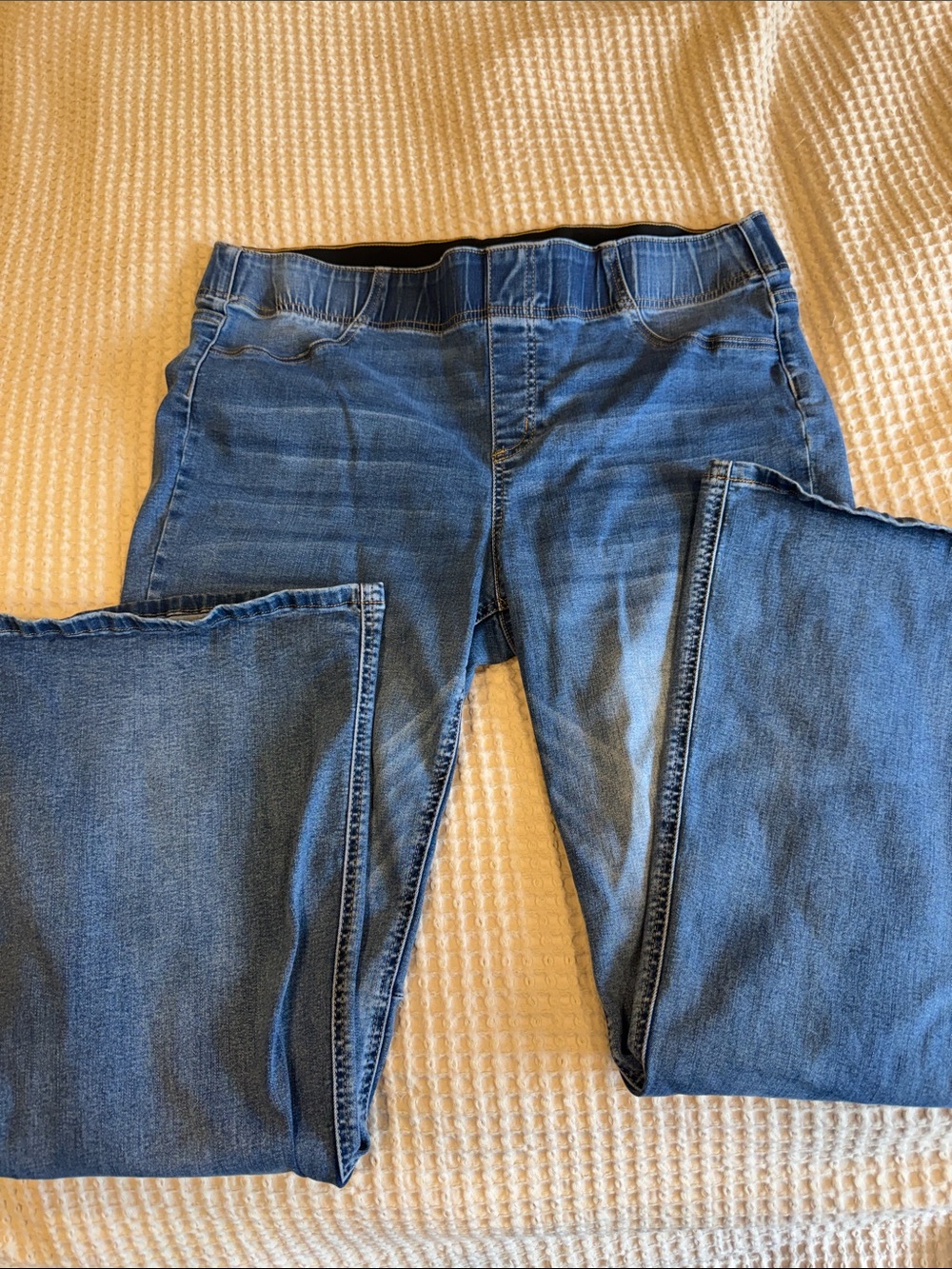 Soft Surroundings Medium Blue Flare Wide-Leg Jeans